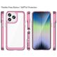 Mobigear Crystal Coque iPhone 14 Coque arrière Rigide - Transparent / Magenta