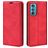 Mobigear Retro Slim Housse Motorola Edge 30 Etui Porte-Monnaie - Rouge