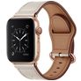 Mobigear Venezia Bracelet Cuir Apple Watch Fermeture boucle ardillon - 49/46/45/44 mm - Beige