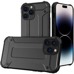 Mobigear Outdoor Coque iPhone 14 Pro Max Coque arrière Rigide Anti-Chocs - Noir