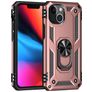 Mobigear Armor Ring Coque iPhone 13 Coque arrière Rigide Anti-Chocs avec Anneau-Support - Rose doré