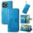 Mobigear Clover Housse iPhone 15 Pro Max Etui Porte-Monnaie - Bleu