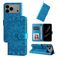Mobigear Sunflower Housse iPhone 17 Pro Max Etui Porte-Monnaie - Bleu