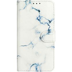 Mobigear Marble Huawei P Smart (2020) Étui Portefeuille - White Marble