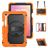 Mobigear SureGrip XGuard Coque Samsung Galaxy Tab S11 Coque arrière en Plastique rigide,Silicone + Porte-crayon + Bandoulière + Support Amovible - Orange