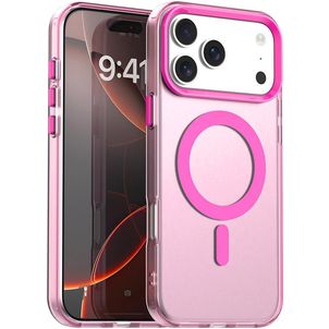 Mobigear Shockproof Coque iPhone 18 Pro Max MagSafe Coque arrière Rigide - Rouge