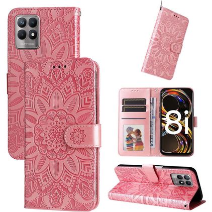 Mobigear Sunflower Housse Realme Narzo 50 4G Etui Porte-Monnaie - Magenta