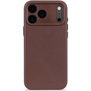Decoded Coque iPhone 17 Pro Coque arrière en Cuir Véritable Anti-Chocs - Chocolate Brown