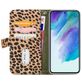 Mobilize Magnet Zipper Housse Samsung Galaxy S21 FE Etui avec Coque Détachable Porte-Monnaie - Olive Leopard