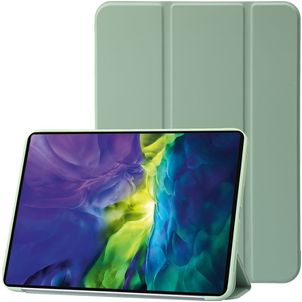 Mobigear Tri-Fold Gel Coque iPad 11 (2025) Etui en TPU,Similicuir - Vert