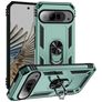 Mobigear Armor Ring Coque Google Pixel 9 Pro XL Coque arrière Rigide Anti-Chocs avec Anneau-Support - Vert