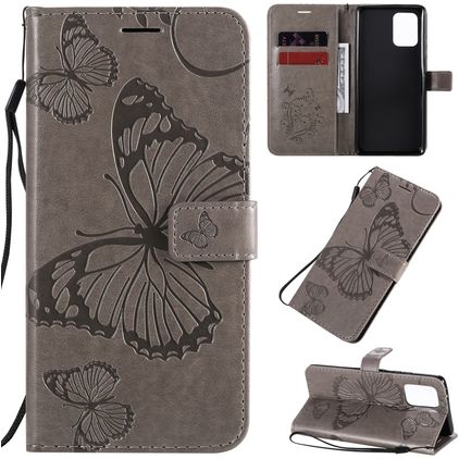 Mobigear Butterfly Samsung Galaxy S10 Lite Étui Portefeuille - Gris