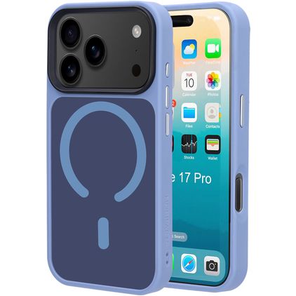 Mobiparts Hardcover iPhone 17 Pro MagSafe Plastique rigide Coque arrière - Satin Light Blue
