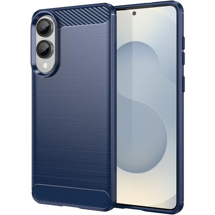Mobigear Brushed Slim Coque Samsung Galaxy S25 Edge Coque arrière en TPU Souple - Bleu