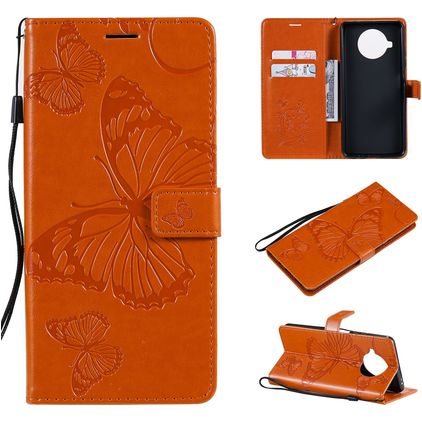 Mobigear Butterfly Xiaomi Mi 10T Lite Étui Portefeuille - Orange