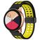 Mobigear Sport Plus Mag Bracelet Silicone Smartwatch Fermeture magnétique - Connexion universelle de 22 mm - Noir / Jaune