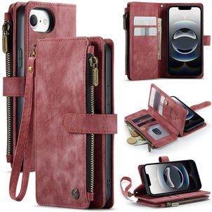 CaseMe C30 Housse iPhone 16e Etui Porte-Monnaie - Rouge