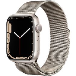 Mobigear Loop Bracelet Milanais Apple Watch Fermeture magnétique - 49/46/45/44 mm - Lumière stellaire