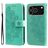 Mobigear Flowers Housse iPhone 17 Pro Etui Porte-Monnaie - Vert