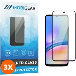 Mobigear Premium Samsung Galaxy A05s Verre trempé Protection d'écran - Compatible Coque - Noir (Lot de 3)