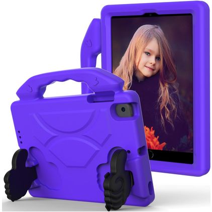 Mobigear Thumbs Up Coque iPad Mini 4 (2015) Coque de tablette pour enfants avec Poignée Enfants en EVA - Violet