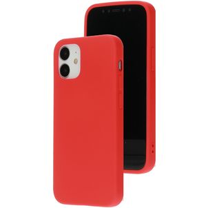 Mobiparts Coque iPhone 12 Mini Coque arrière en Silicone - Scarlet Red