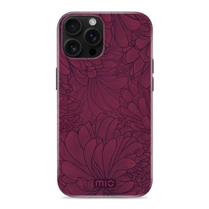 MIO Coque iPhone 16 Pro Max MagSafe Coque arrière Rigide - Berry Blooms