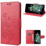 Mobigear Butterfly Housse OnePlus 10T Etui Porte-Monnaie - Rouge