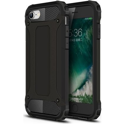 Mobigear Outdoor Coque iPhone SE (2022) Coque arrière Rigide Anti-Chocs - Noir