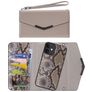 Mobilize Elegant Magnet iPhone 12 Pro Détachable 2in1 Pochette - Beige Snake