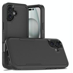 Mobigear Heavy Armor Coque iPhone 16 Plus Coque arrière Rigide Anti-Chocs - Noir