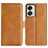 Mobigear Slim Magnet Housse OnePlus Nord 2T 5G Etui Porte-Monnaie - Cognac