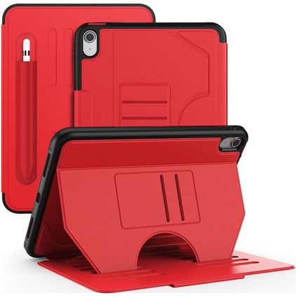 Mobigear Magnetic Folio Coque iPad 10 (2022) Etui + Porte-crayon - Rouge