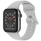 Mobigear Sport Dual Bracelet Silicone Apple Watch Fermeture à clou et passant - 42/41/40/38 mm - Gris