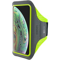 Mobiparts Comfort Fit Brassard Téléphone iPhone XS Brassard Coque de Sport en Neoprène - Neon Green