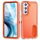 Mobigear Rugged Stand Samsung Galaxy S23 Plastique rigide Coque arrière Antichoc avec béquille - Orange
