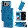 Mobigear Sunflower Housse iPhone 17 Pro Max Etui Porte-Monnaie - Bleu