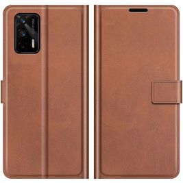 Mobigear Wallet Housse Realme GT Etui Porte-Monnaie - Marron