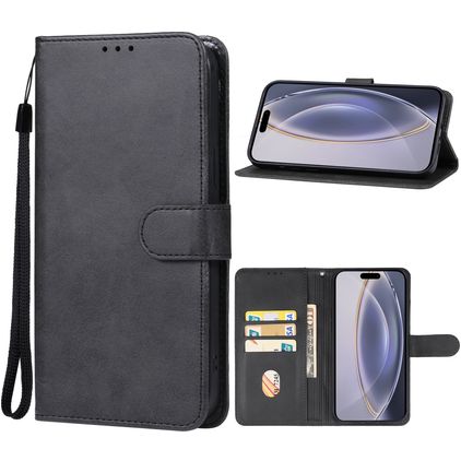 Mobigear Wallet Housse iPhone 16 Pro Max Etui Porte-Monnaie - Noir