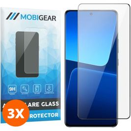 Mobigear Premium Xiaomi 13 Verre trempé Protection d'écran - Compatible Coque - Noir (Lot de 3)