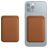 Mobigear Wallet - Porte Cartes en - 3 Cartes - Compatible MagSafe - Marron