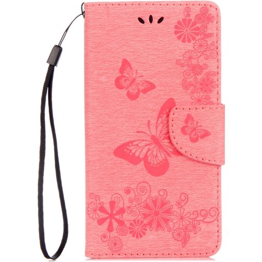 Mobigear Butterfly Housse Motorola Moto G5 Plus Etui Porte-Monnaie - Rose