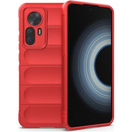 Mobigear Bumpy Coque Xiaomi 12T Coque arrière en TPU Souple - Rouge