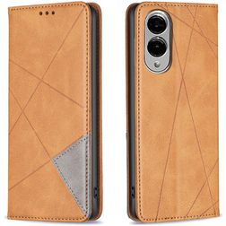Mobigear Rhombus Slim Housse Samsung Galaxy S25 Edge Etui - Cognac