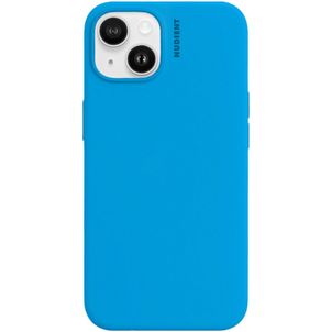 Nudient Base Coque iPhone 14 Coque arrière en Silicone - Vibrant Blue