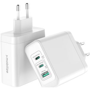 Mobilize Wall Charger - Triple USB / USB-C Power Delivery 100W - Blanc