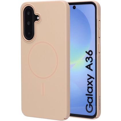 Mobiparts Slim Line Coque Samsung Galaxy A36 MagSafe Coque arrière Rigide - Dune Sand