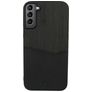 Valenta Card Slot Coque Samsung Galaxy S21 Plus Coque arrière en Cuir Véritable avec Porte-Cartes - Noir
