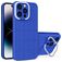 Mobigear Cube Coque iPhone 14 Pro Coque arrière Rigide avec Support Amovible - Bleu