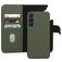 Mobiparts Samsung Galaxy A25 Coque Cuir véritable Étui 2en1 avec coque amovible Portefeuille - Vert